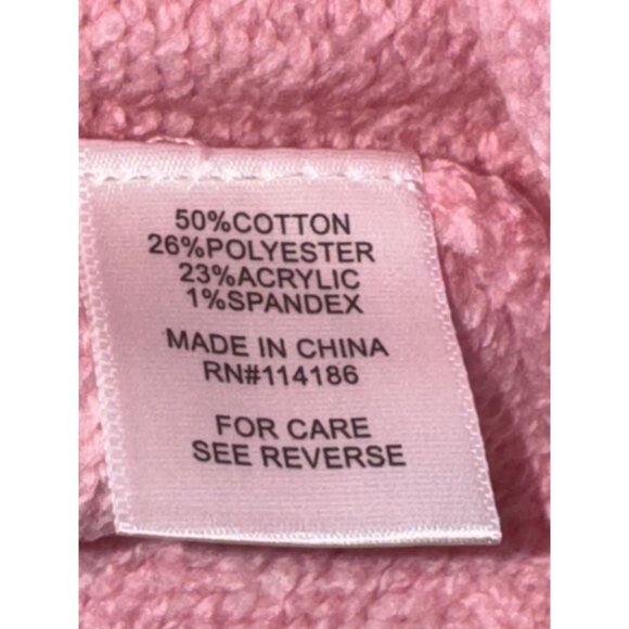 Sugar Moon Kids Fair Isle Sweater L (7-8) Pink & White Wool Blend Winter Knitwea - Picture 2 of 5